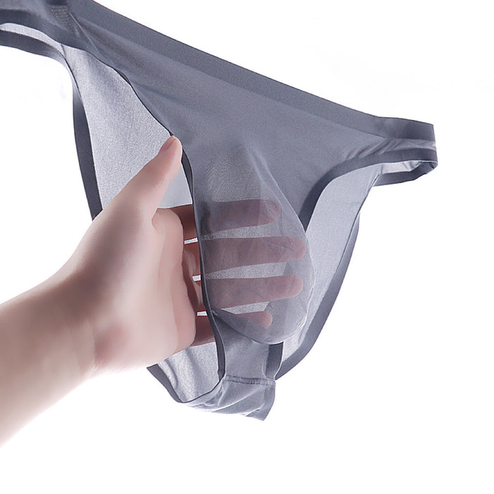 (5 Pack) No-Chafe 3D Seamless Pouch - Men's Ultra Thin Ice Silk Briefs- JEWYEE 808