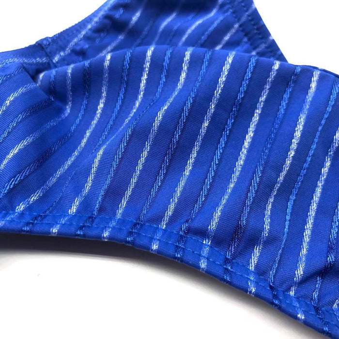 FINAL SALE -  (4-Pack) Striped Thongs for Men JEWYEE C901