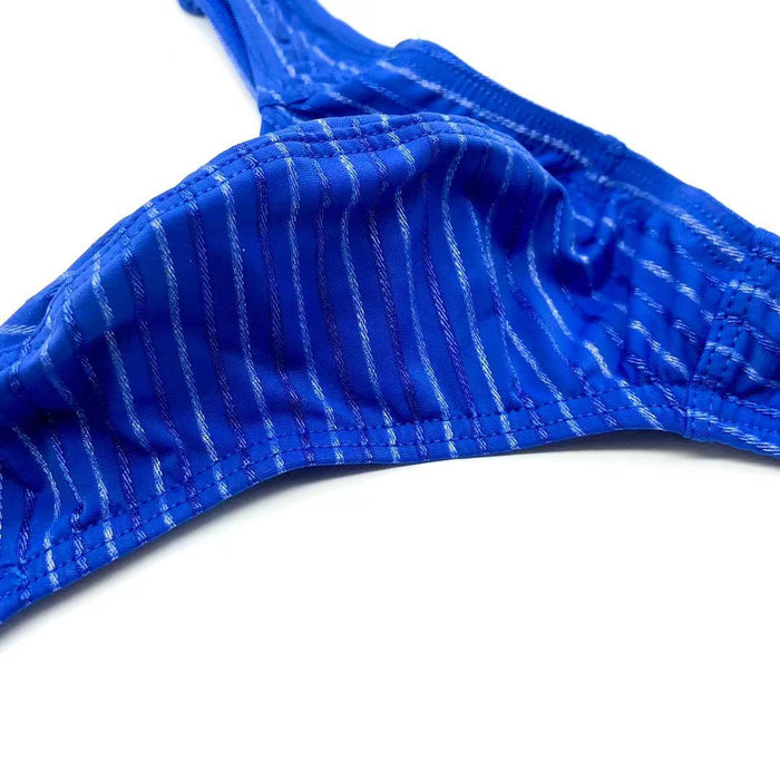 FINAL SALE -  (4-Pack) Striped Thongs for Men JEWYEE C901