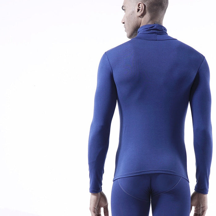 Turtleneck Long-Sleeve Base Layer T-shirt for Men JEWYEE 025