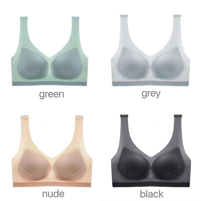 FINAL SALE - Ultra Thin Ice Silk Seamless Invisible Bra JEWYEE 704