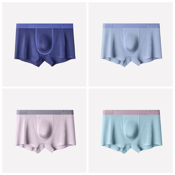 FINAL SALE -  (4 pack) No-Chafe Pouch - Men's Modal Trunks (4 pack) - JEWYEE M22