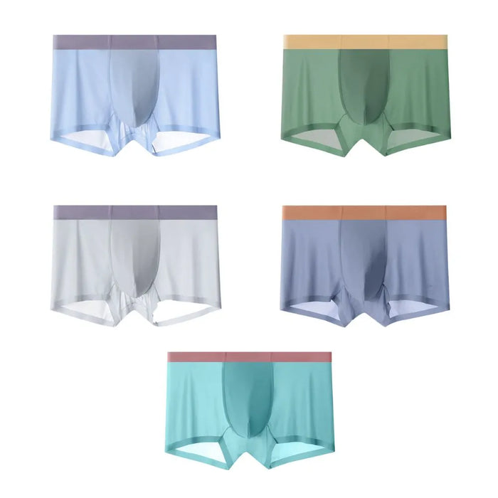FINAL SALE - Men's Ultra Thin Ice Silk Trunks (5-Pack) JEWYEE - J01