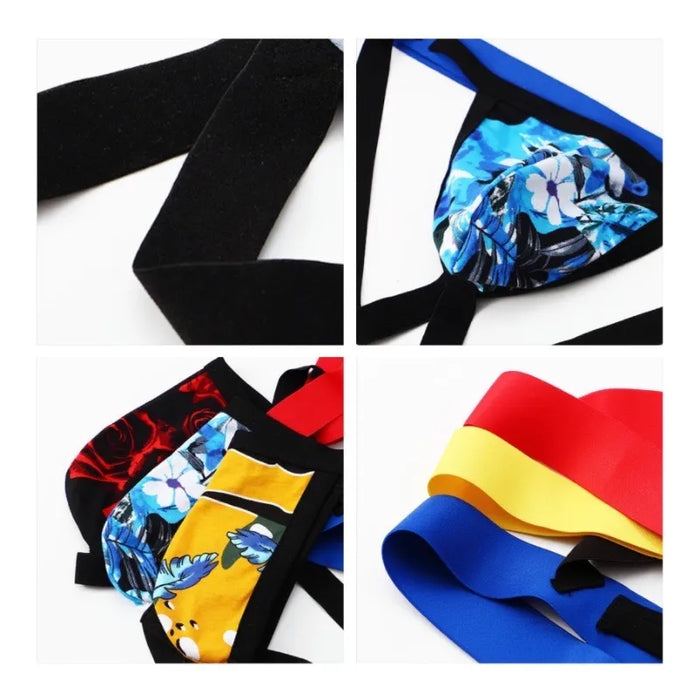 FINAL SALE -(4-Pack)Men's Printed Cotton Jockstraps  - JEWYEE 4036