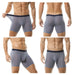 JEWYEE mens underwear, Men's Ultra Thin Ribbed Ice Silk Underpants.Unique design for sportsmen. Silky fabric reduces chafing between thighs. 