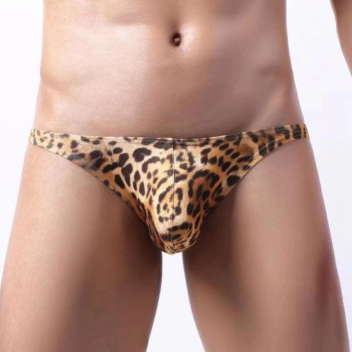 FINAL SALE - 3 pack Leopard Print Thongs for Men JEWYEE B205
