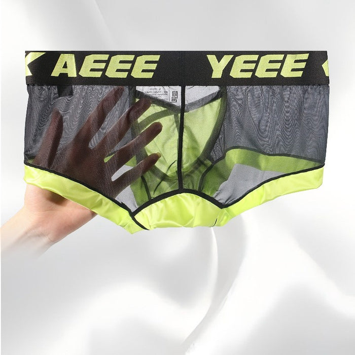JEWYEE AY 721 - 4-pack Men’s Low-Rise Ice Silk Trunks with Satin Pouch