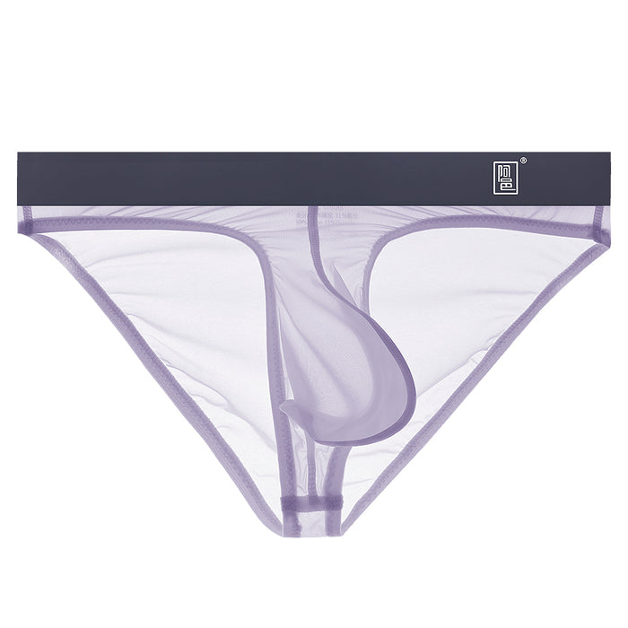 (5-Pack) Men's Ultra Thin Ice Silk Low-Rise Briefs  -JEWYEE AY 835