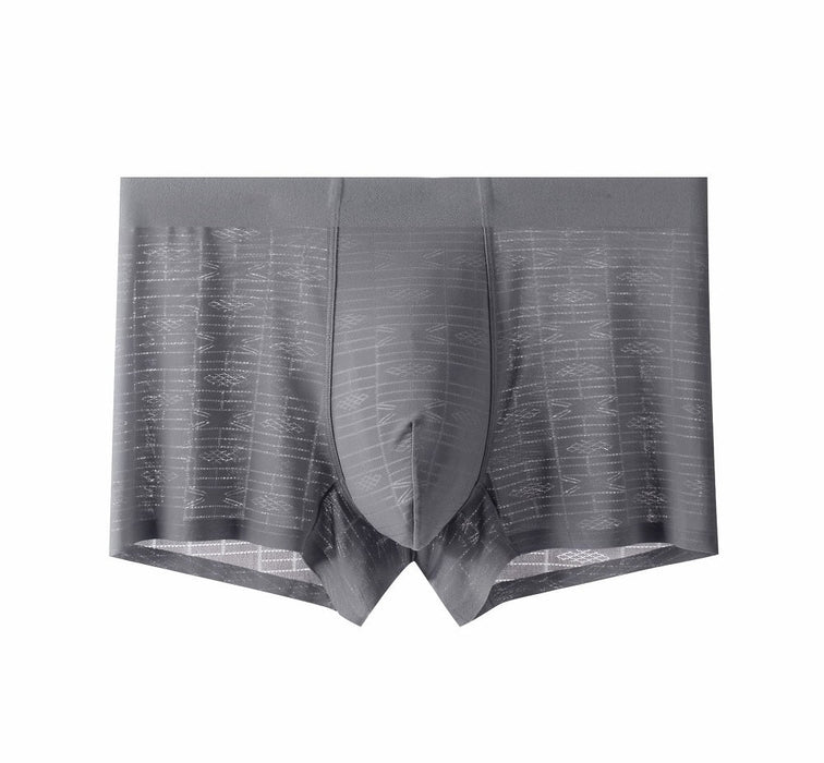 FINAL SALE -(3-Pack)  Men's Patterned Ultra Thin Ice Silk Trunks JEWYEE 4002