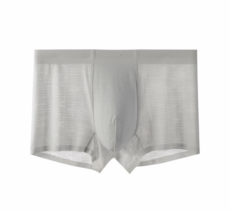 FINAL SALE -(3-Pack)  Men's Patterned Ultra Thin Ice Silk Trunks JEWYEE 4002