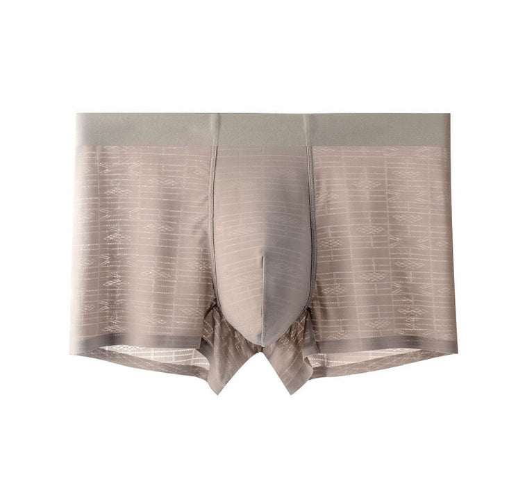 FINAL SALE -(3-Pack)  Men's Patterned Ultra Thin Ice Silk Trunks JEWYEE 4002