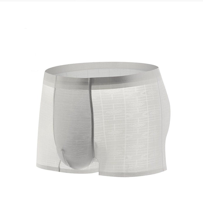 FINAL SALE -(3-Pack)  Men's Patterned Ultra Thin Ice Silk Trunks JEWYEE 4002