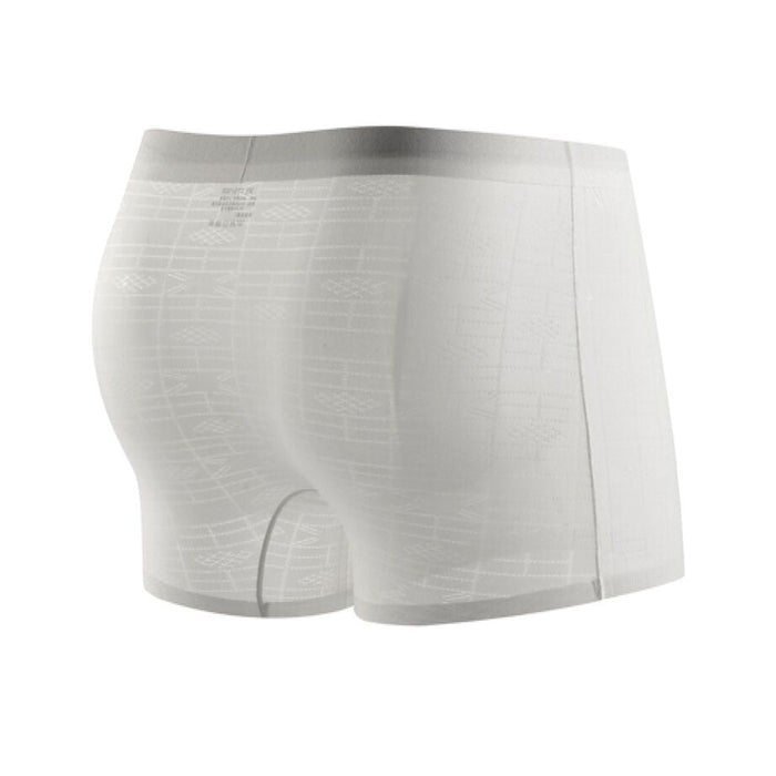 FINAL SALE -(3-Pack)  Men's Patterned Ultra Thin Ice Silk Trunks JEWYEE 4002