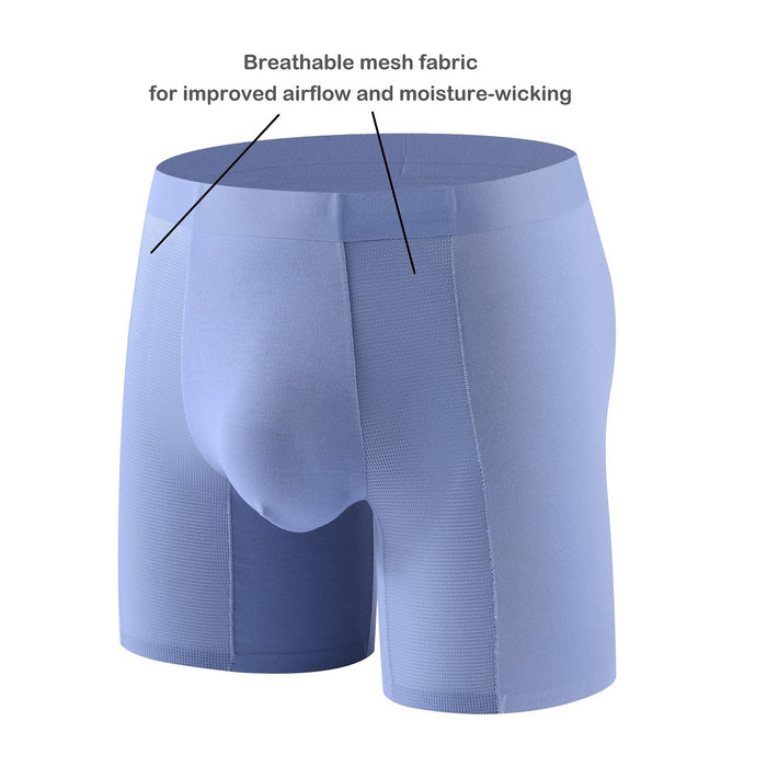 Men's Ultra Thin Modal Boxer Briefs Up to Size 2XL  (3-Pack) -JEWYEE M26