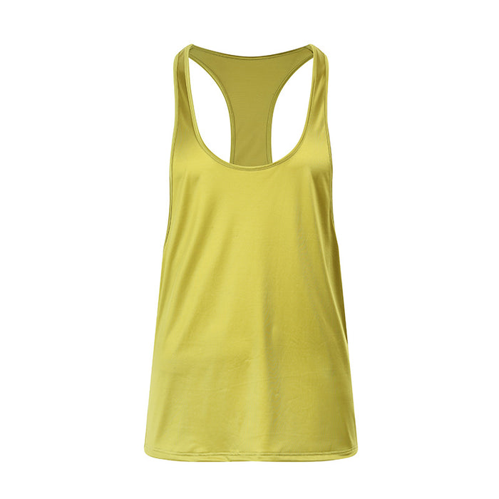 JEWYEE 3601- Men’s Ice Silk Satin Stringer Tank Top – Solid Color,  Lightweight Fit