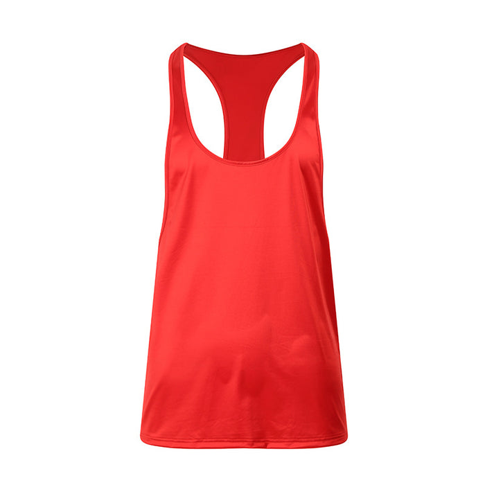 JEWYEE 3601- Men’s Ice Silk Satin Stringer Tank Top – Solid Color,  Lightweight Fit