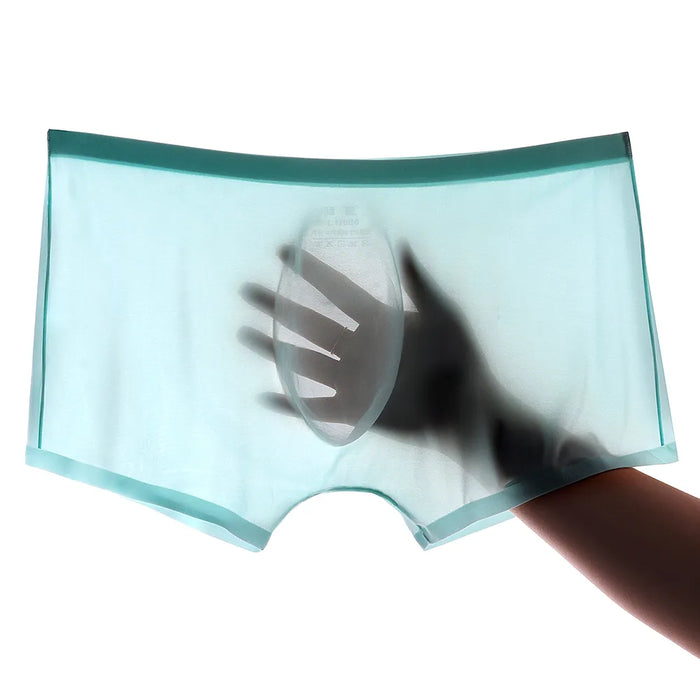 (5-Pack) 3D Seamless Pouch - Ultra Thin Ice Silk Trunks for Men Up To Size XXL-JEWYEE 1930