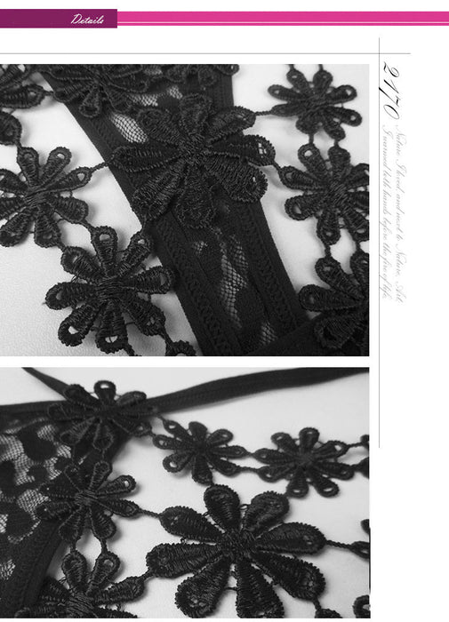 FINAL SALE - 6 Pack - Embroidery Thongs for Women  JEWYEE 2170