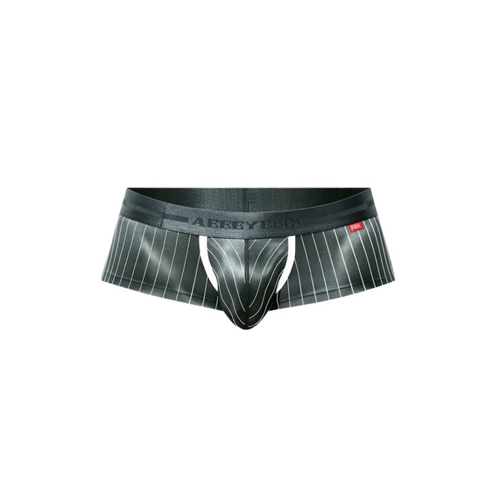 JEWYEE AY 798  - 4-Pack Men’s Satin Ice Silk Striped Short Trunks - Cooling, Breathable with Extended Contour Pouch