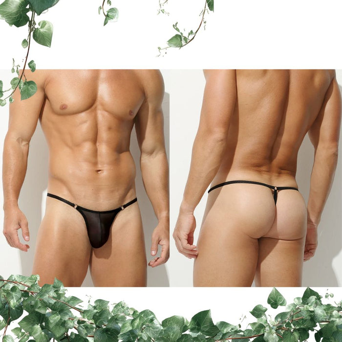 JEWYEE AY 728 - 4-Pack Men's Ultra Thin Ice Silk 3D Pouch - Ice Silk Thongs