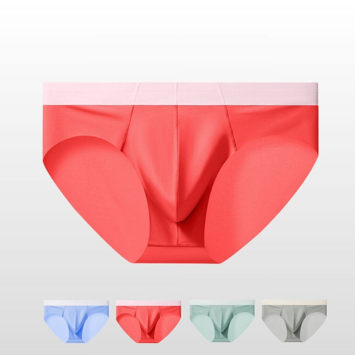 FINAL SALE - (4-Pack) Men's Refreshing Cooling Ultra Thin Ice Silk Briefs JEWYEE HK001