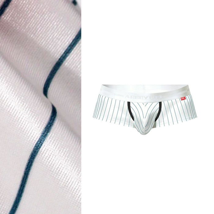 JEWYEE AY 798  - 4-Pack Men’s Satin Ice Silk Striped Short Trunks - Cooling, Breathable with Extended Contour Pouch