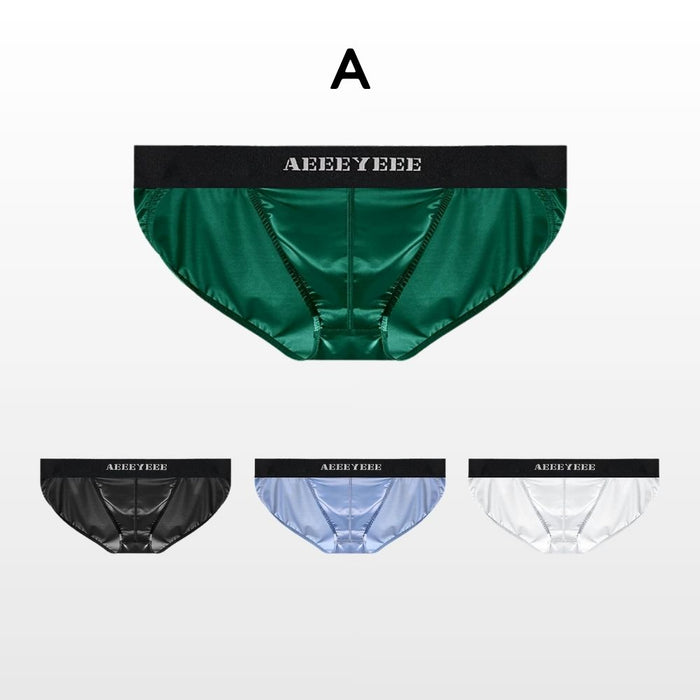 JEWYEE AY 770- 4-pack Men’s Ultra Thin Satin Ice Silk Briefs