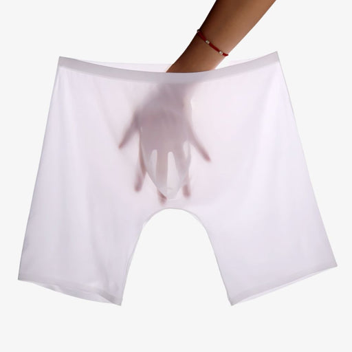 JEWYEE Men's 3D Seamless Pouch-Ultra Thin Ice Silk Boxer Briefsh, Ultra thin Silky fabric reduces chafing between thighs. Super soft and comfy.