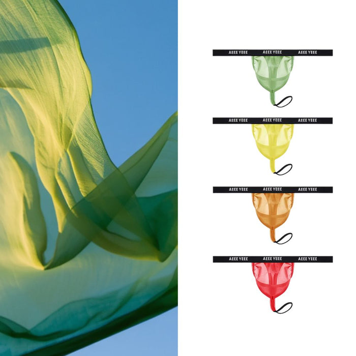 JEWYEE AY 761- 4-pack Men’s Sheer Ice Silk Thong – Ultra-Thin, Breathable, Seamless Fit with Adjustable Support