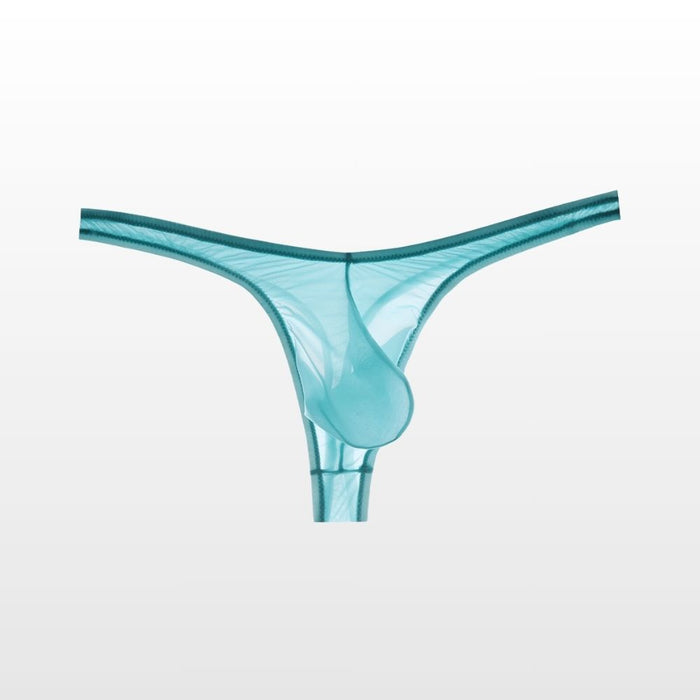 Men's Ultra Thin See-through Ice Silk Thongs Up to Size XXL (5-Pack) JEWYEE 828