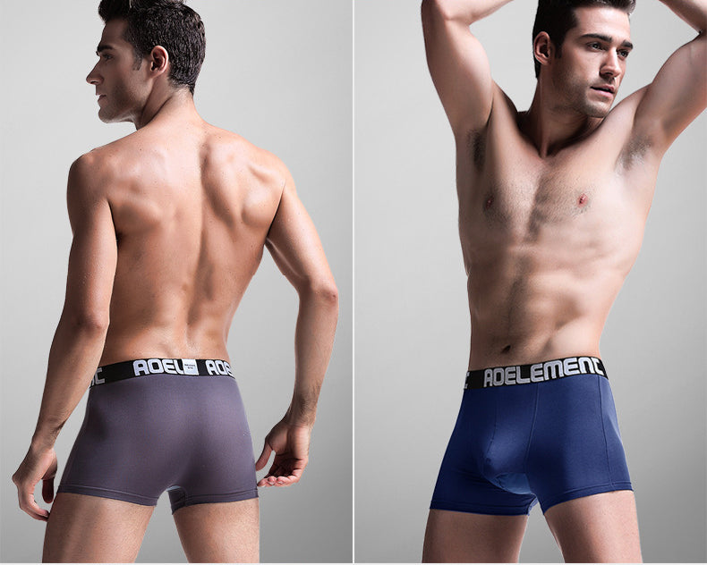FINAL SALE - (4-Pack)Downward Dual Pouch Trunks for Men JEWYEE 063