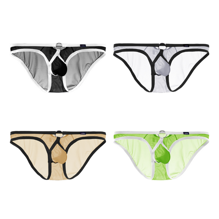 4-pack Men’s Ultra-Thin Ice Silk Briefs – Supportive, with 3D Contour Pouch JEWYEE AY 885