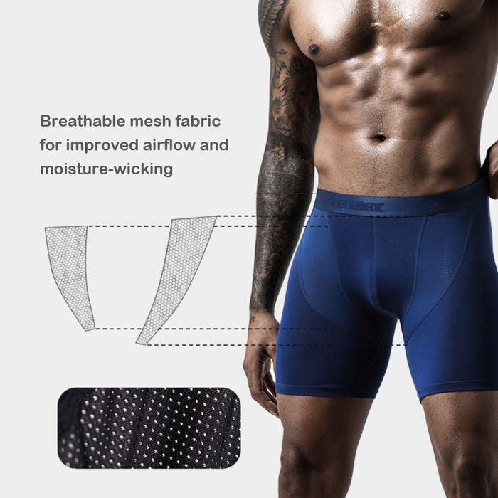 FINAL SALE - Men's Modal Boxer Briefs Up to Size 2XL  (3-Pack) -JEWYEE KM 189