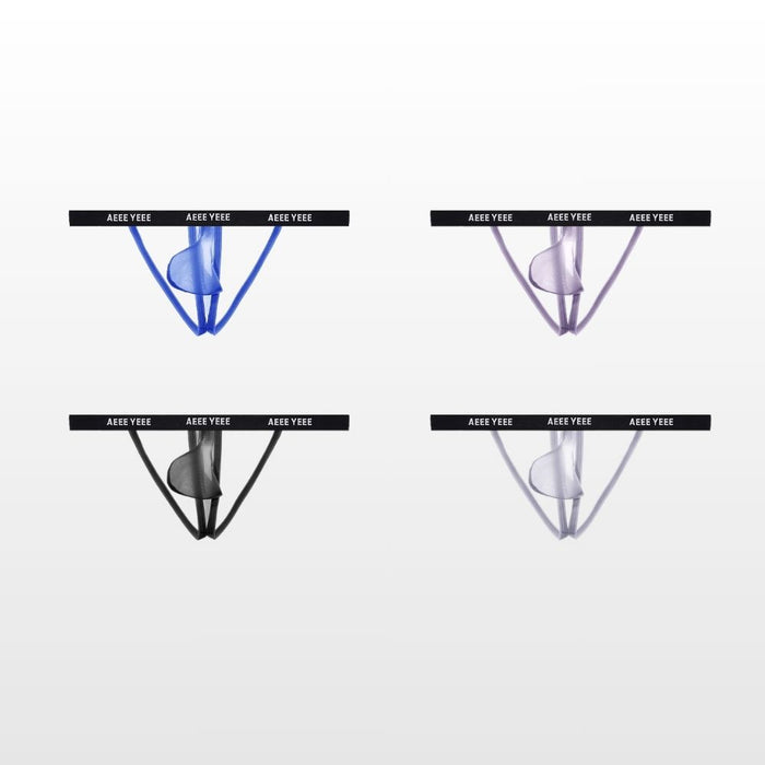 4-pack Men’s Ultra-Thin Ice Silk Jockstraps – Sheer, Low-Rise  JEWYEE AY 881