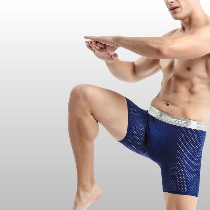 FINAL SALE -4-Pack  Running Men Ice Silk Mesh Underpants - JEWYEE 194