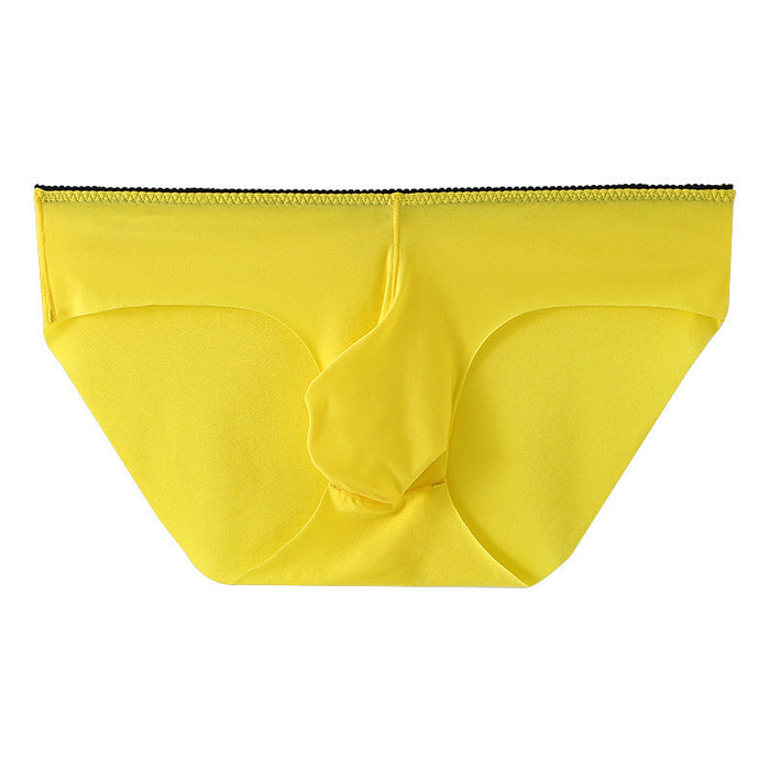 FINAL SALE -(4-Pack) Men's Dual Pouch Ice Silk Briefs  - JEWYEE 3156