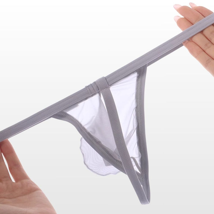4-pack Men’s Ultra-Thin Ice Silk Thongs Up to Size XXL  JEWYEE AY 871