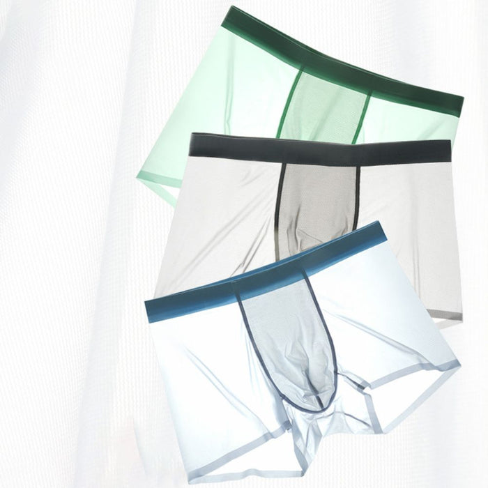 Men's Ultra Thin Ice Silk Underpants (4-Pack) - JEWYEE AY 2128 B