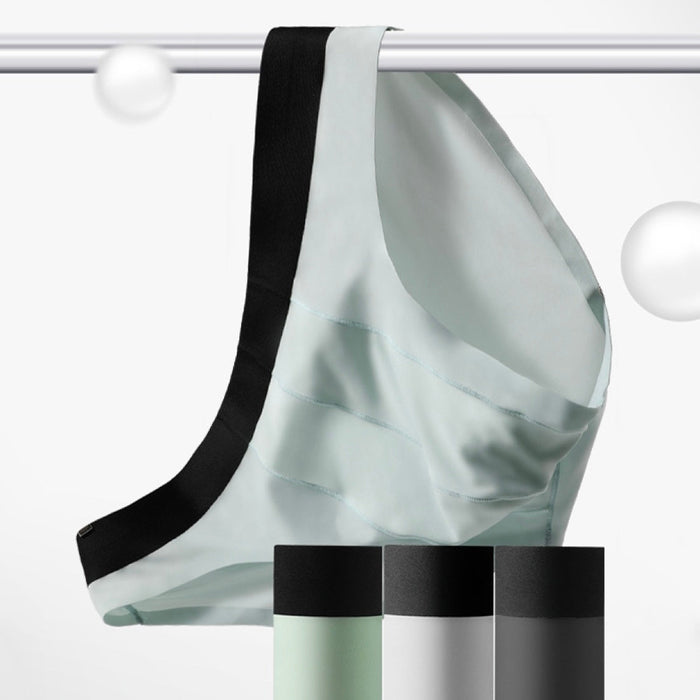 FINAL SALE - (4-Pack) Men's Ultra Thin Ice Silk Briefs  JEWYEE B328
