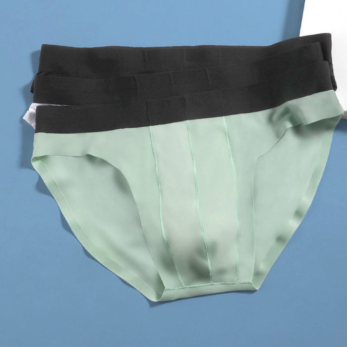 FINAL SALE - (4-Pack) Men's Ultra Thin Ice Silk Briefs  JEWYEE B328