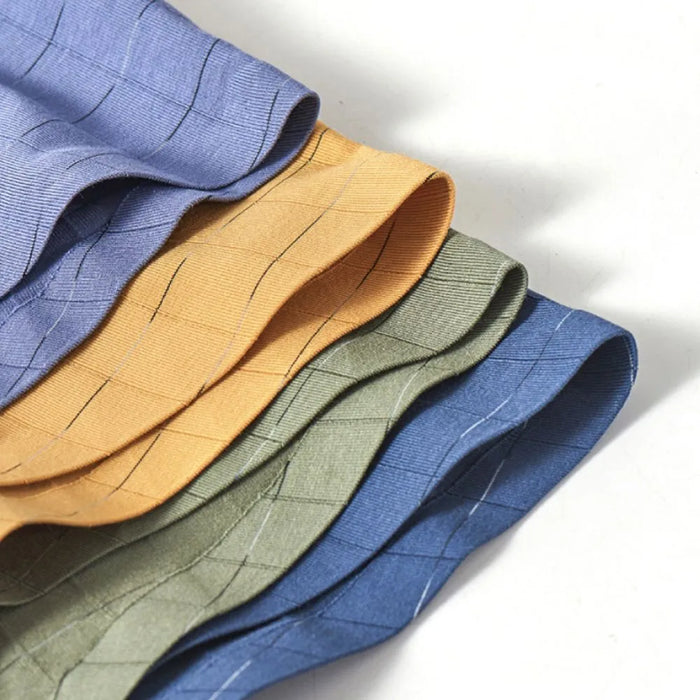 FINAL SALE - 4-Pack Men's Cotton Trunks with Silk Crotch - Jewyee M813