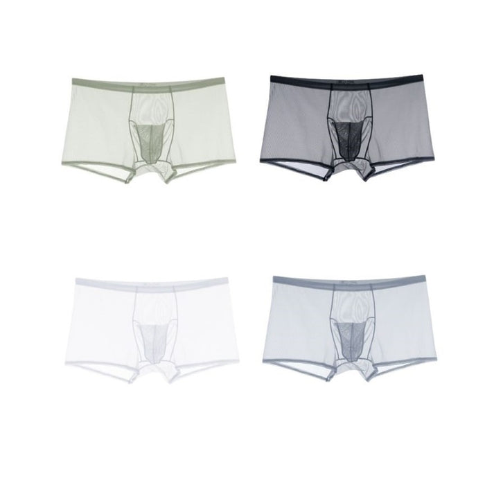 (4-Pack) Elephant's Trunk  See-Through Underpants for Men JEWYEE 1950