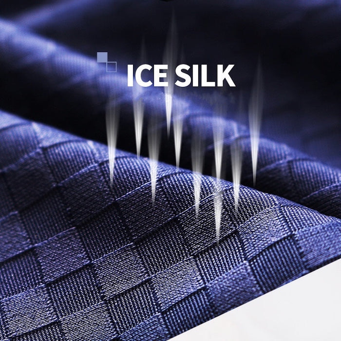 FINAL SALE - (2-Pack) Grid Pattern Ice Silk Seamless Tank Top For Men JEWYEE 190