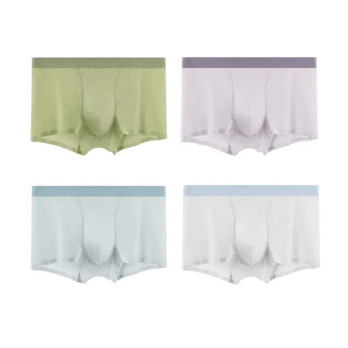 JEWYEE mens Ultra Thin Ice Silk underwear. Silk feeling.  Ultra thin ice silk mesh.  Featherlight. 4-Way stretch. Moisture wicking. Fast Dry.