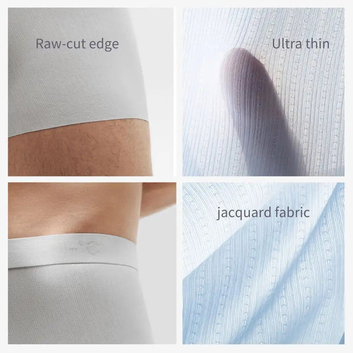 FINAL SALE - (5 pack) Men's Ultra Thin Jacquard Ice Silk Underpants - JEWYEE - XN120