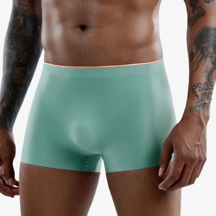 FINAL SALE - (4 Pack) No chafe 3D Seamless Pouch - Men's Ice Silk Trunks - JEWYEE - YL 8056