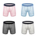 JEWYEE MEN'S SPORT UNDERWEAR. Men's Ultra Thin Ice Silk Boxer Briefs Up to Size XXL