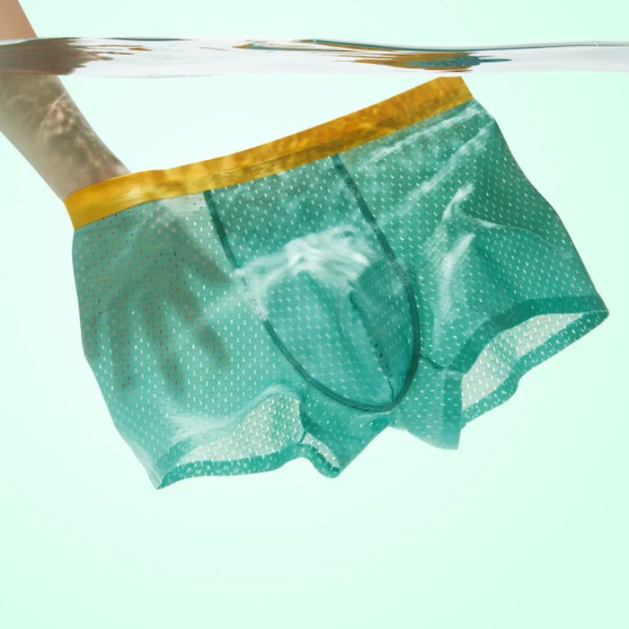 FINAL SALE - (4-Pack) Men's Ice Silk Mesh Trunks - JEWYEE 2203