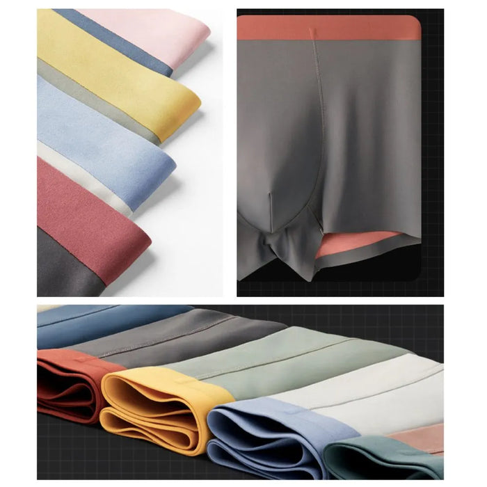 FINAL SALE - Men's Double-Face Ice-Silk& Modal Trunks (4 Pack) - JEWYEE 8803