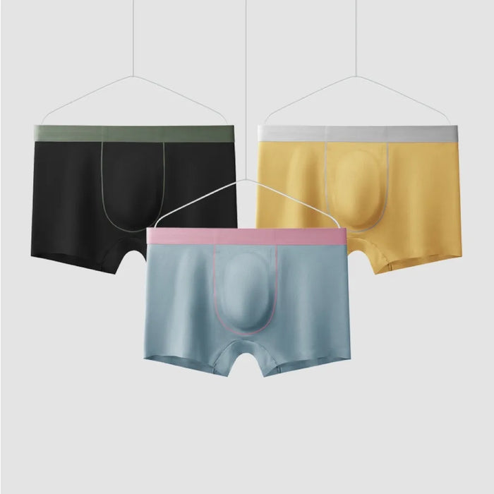 FINAL SALE - Men's  3D Seamless No-chafe Pouch LENZING Modal Trunks (4 pack) - JEWYEE 8808